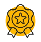 an award or ribbon icon